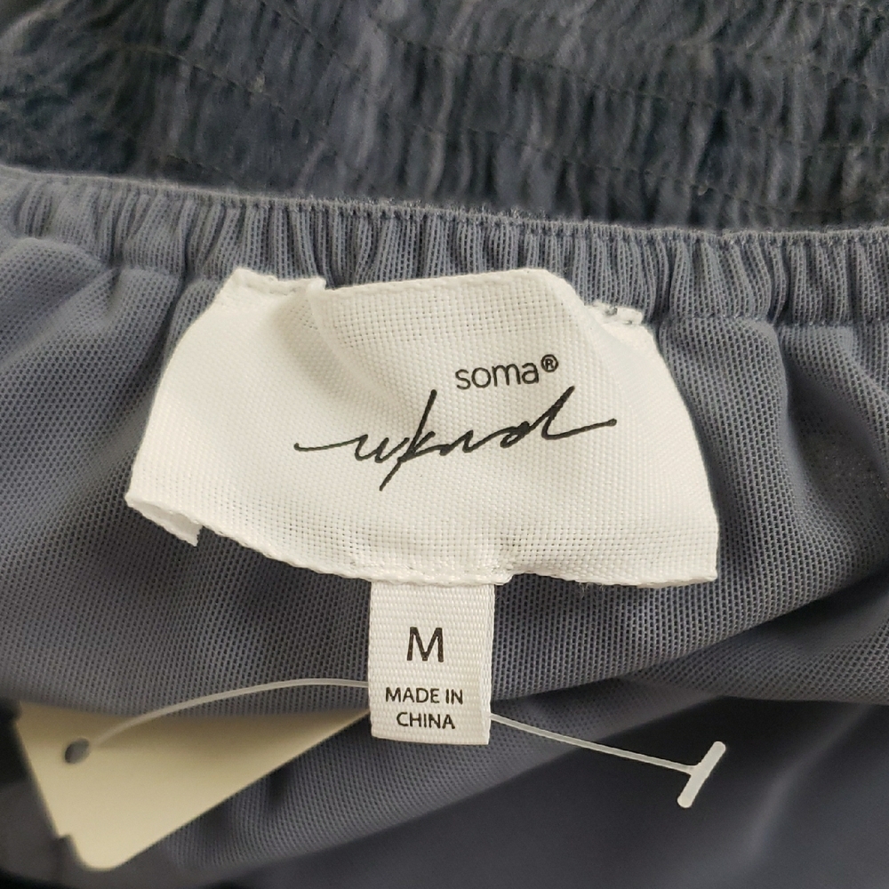 Soma Blue Relaxed Fit Jumpsuit with Textured Fabric - Picture 2 of 5